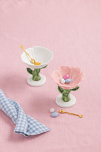White Flower Pedestal Dish