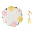 Floral Round Platter Set