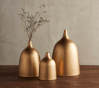 Med Gold Metal Vase