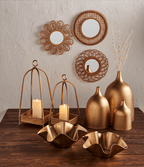 Lg Gold Metal Vase