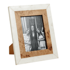 Lg Burl and Marble Frame