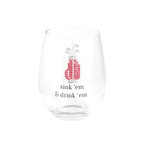 Clubs Jeweled Golf Wine Glass