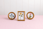 Pink Emb. Floral Art Frame