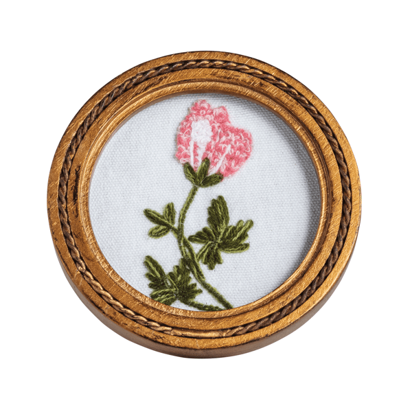 Pink Emb. Floral Art Frame