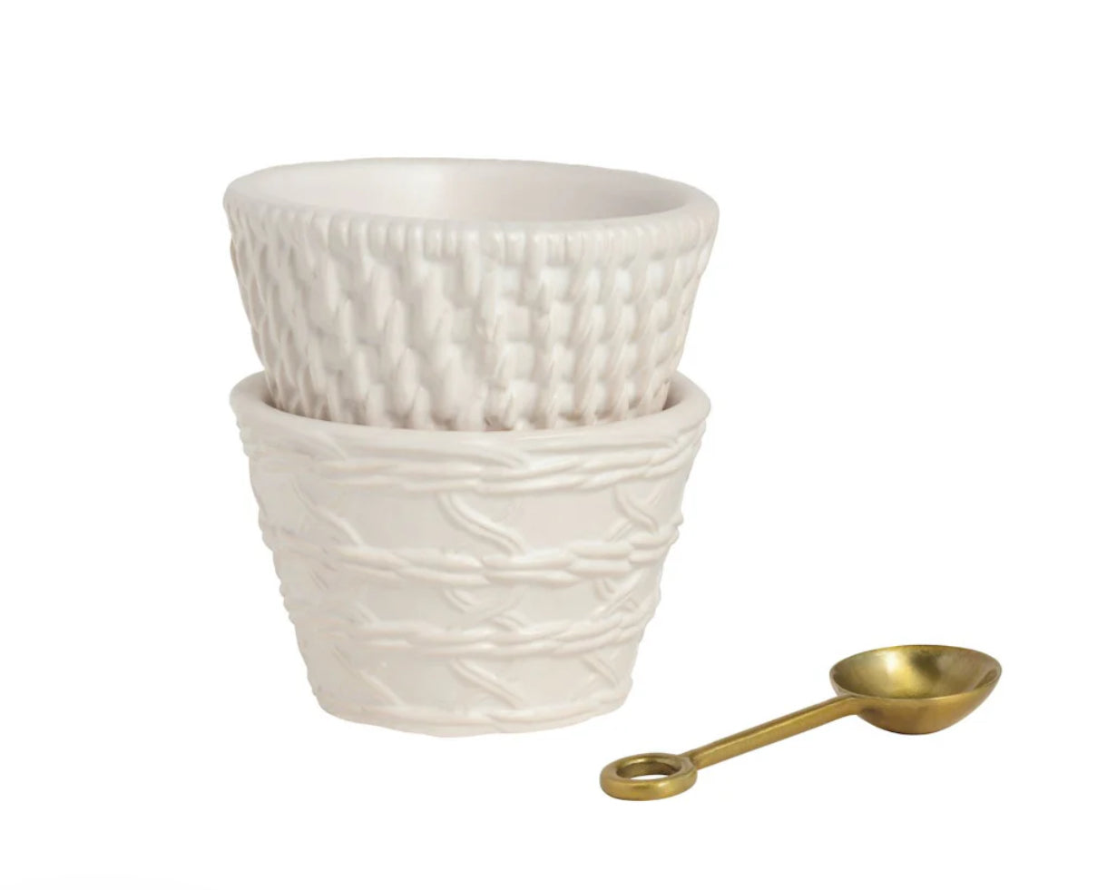 Woven Ceramic Tidbit Set