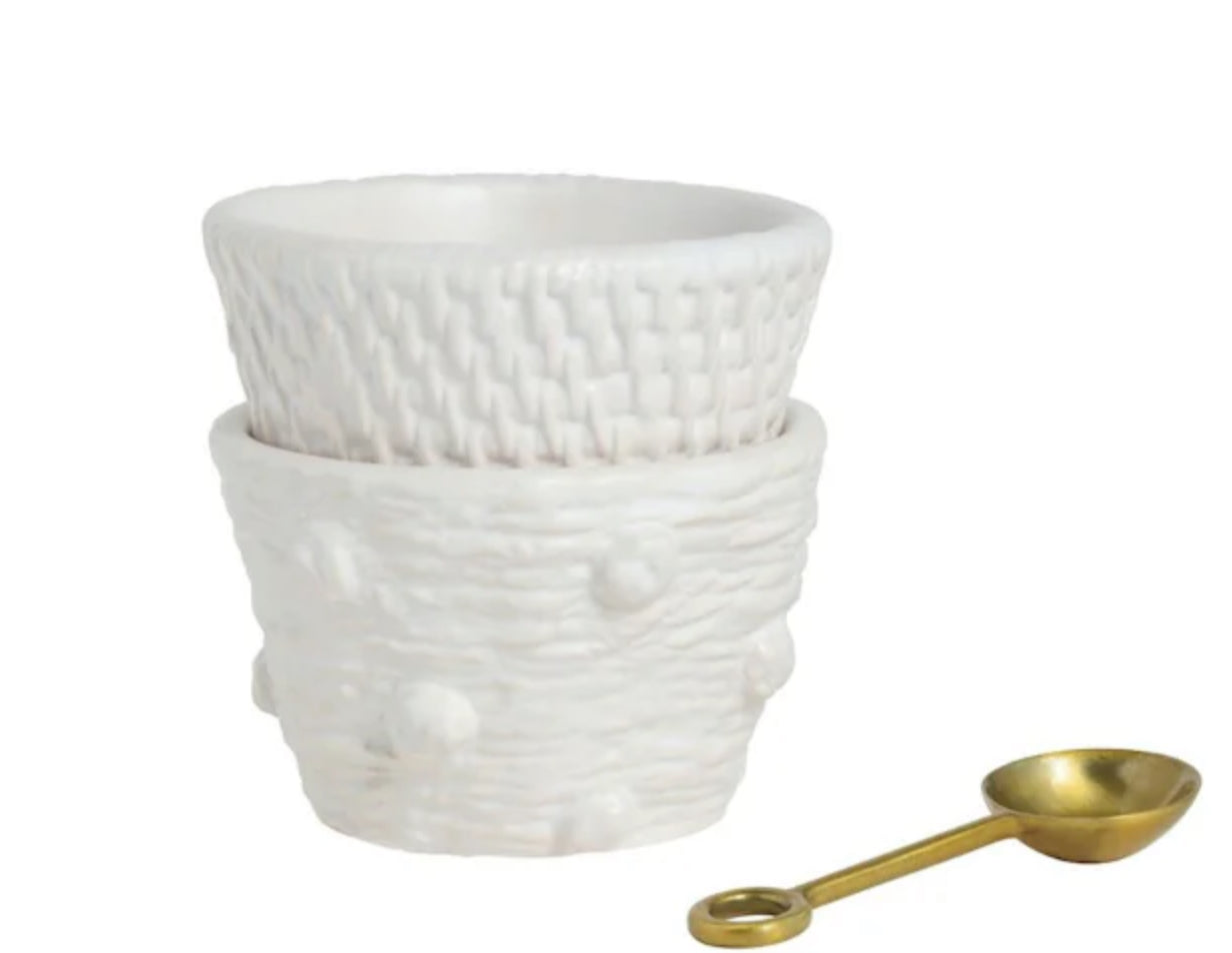 Dot Woven Ceramic Tidbit Set