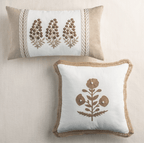 Square Ribbon Trim Pillow