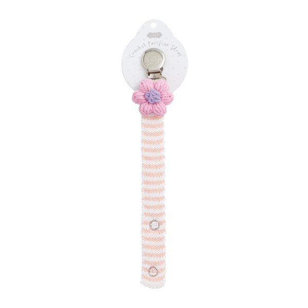 Pink Flower Crochet Pacy Clip