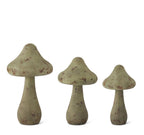 Med Weathered Green Metal Mushroom