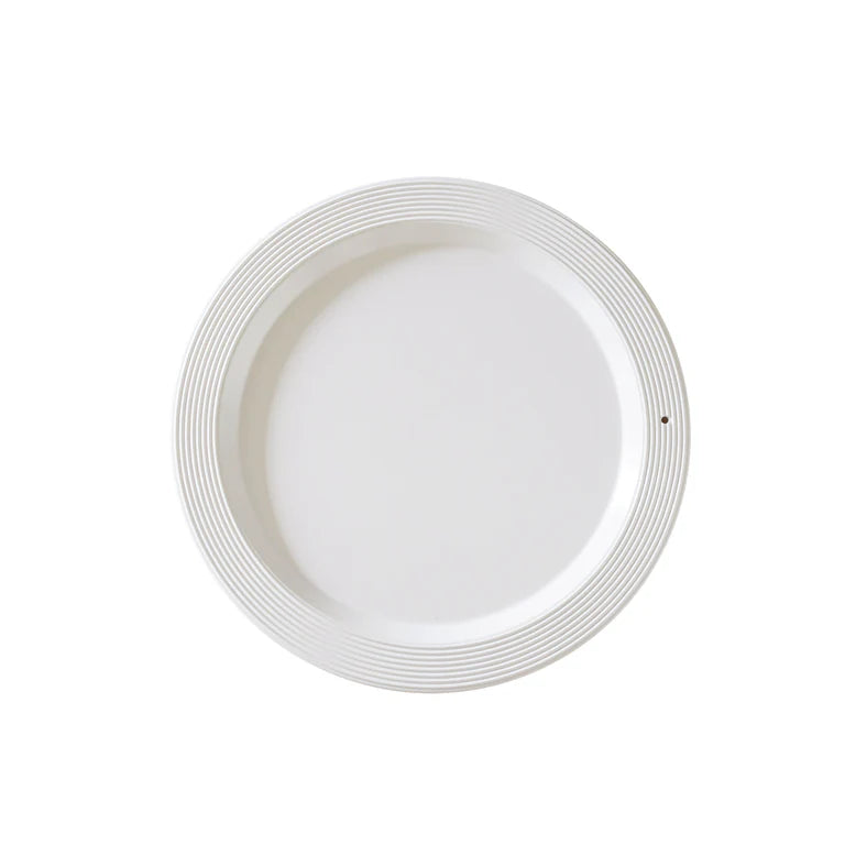 Melamine Round Platter W/ Pinstripes