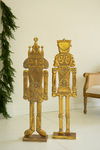 S/2 Antique Gold Nutcracker