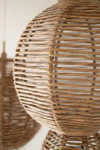 S/3 Large Woven Seagrass Iron Orn.