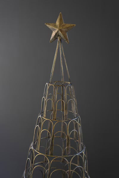 Metal Christmas Tree Card Holder