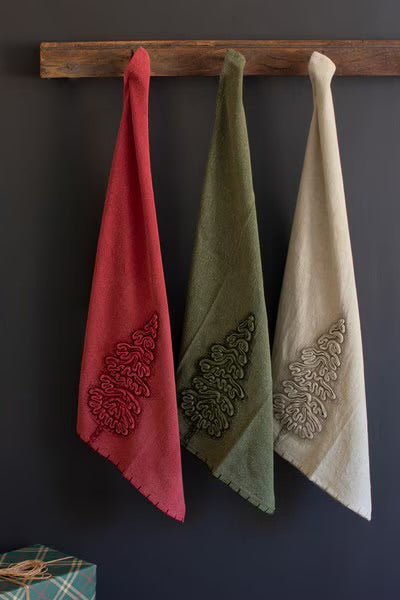 S/3 Xmas Tree Kitchen Towel