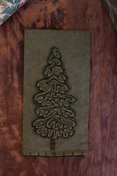 S/3 Xmas Tree Kitchen Towel