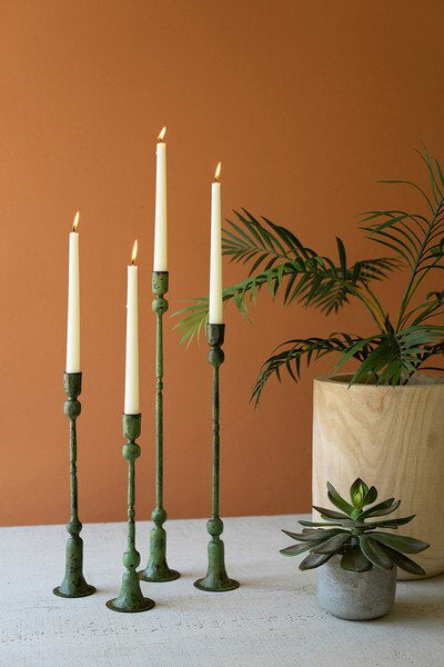 XS Green Iron Taper Candle