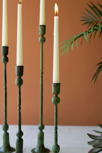 XS Green Iron Taper Candle