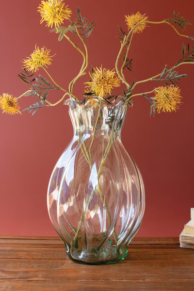 Melon Vase W/ Ruffled Edge