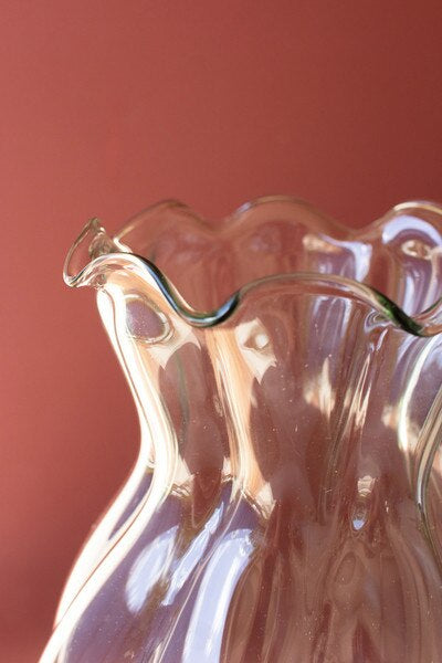 Melon Vase W/ Ruffled Edge