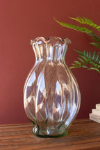 Melon Vase W/ Ruffled Edge