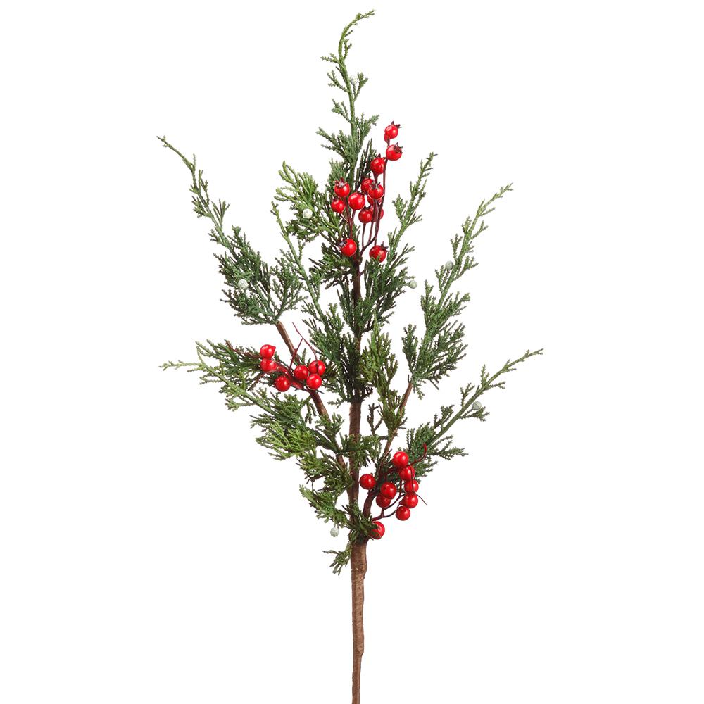 24" Cedar Spray w/ Berry