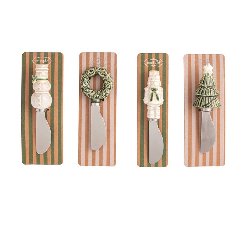 White Christmas Figural Spreader
