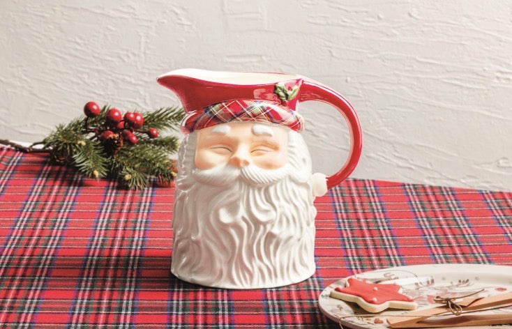 Tartan Santa Pitcher