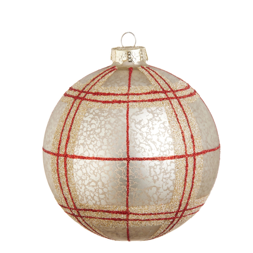 5" Plaid Ball Orn.