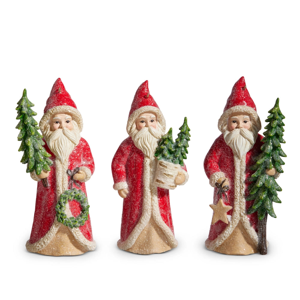 Red Santa With Tree orn.