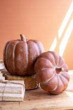 S/2 Paper Mache Pumpkins