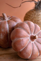 S/2 Paper Mache Pumpkins