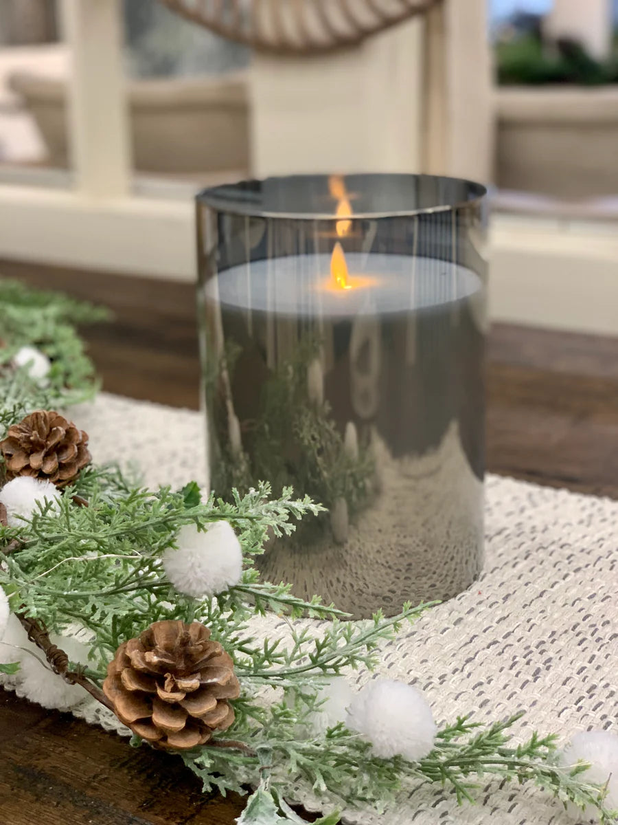 6x8 Smoke Glass Candle
