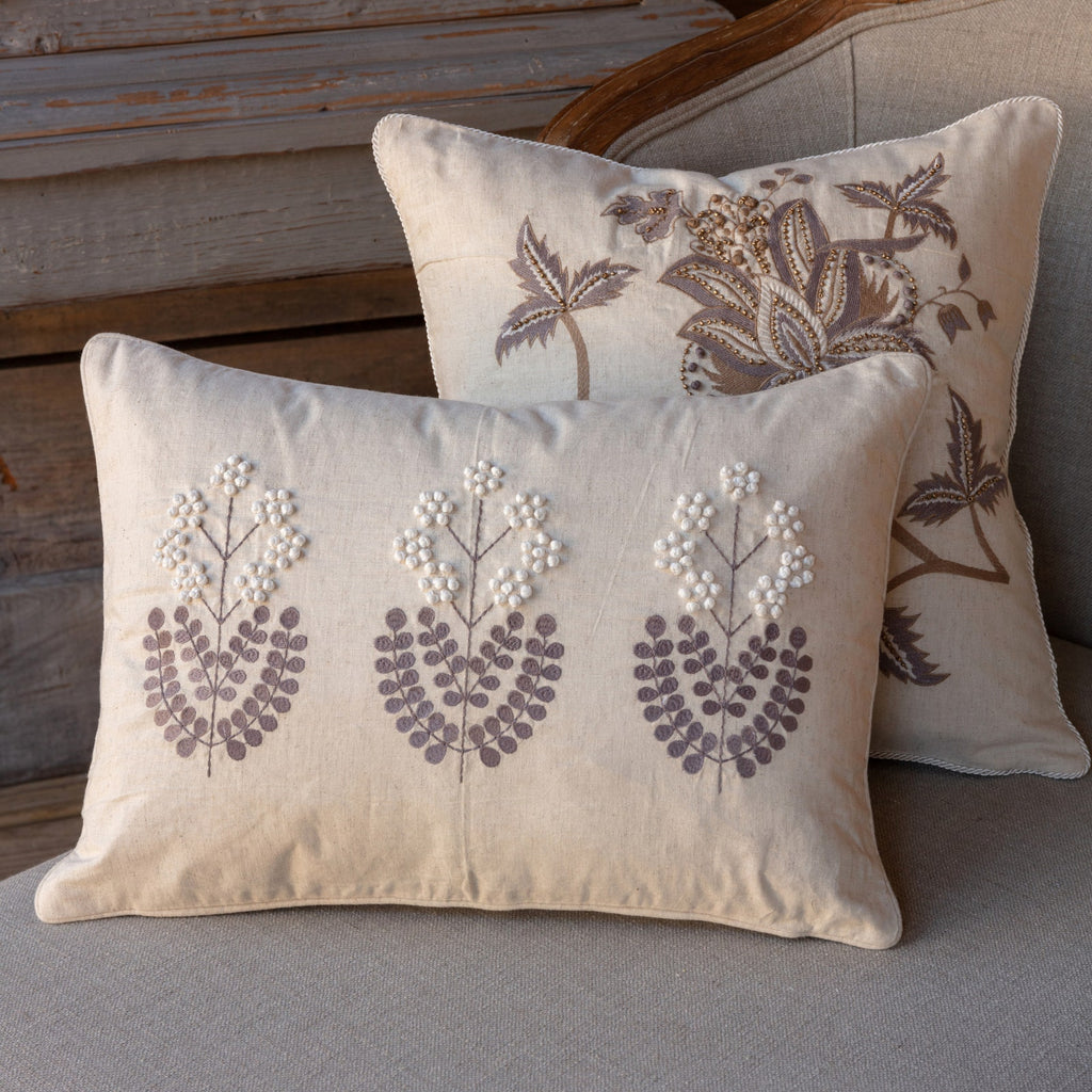 Embroidered Queen Anne's Pillow