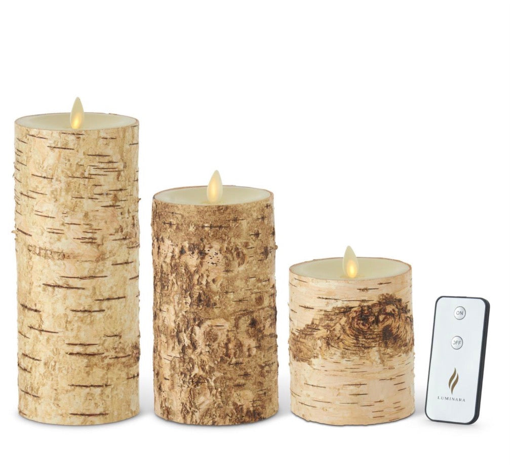 6.5" Birch Bark Pillar