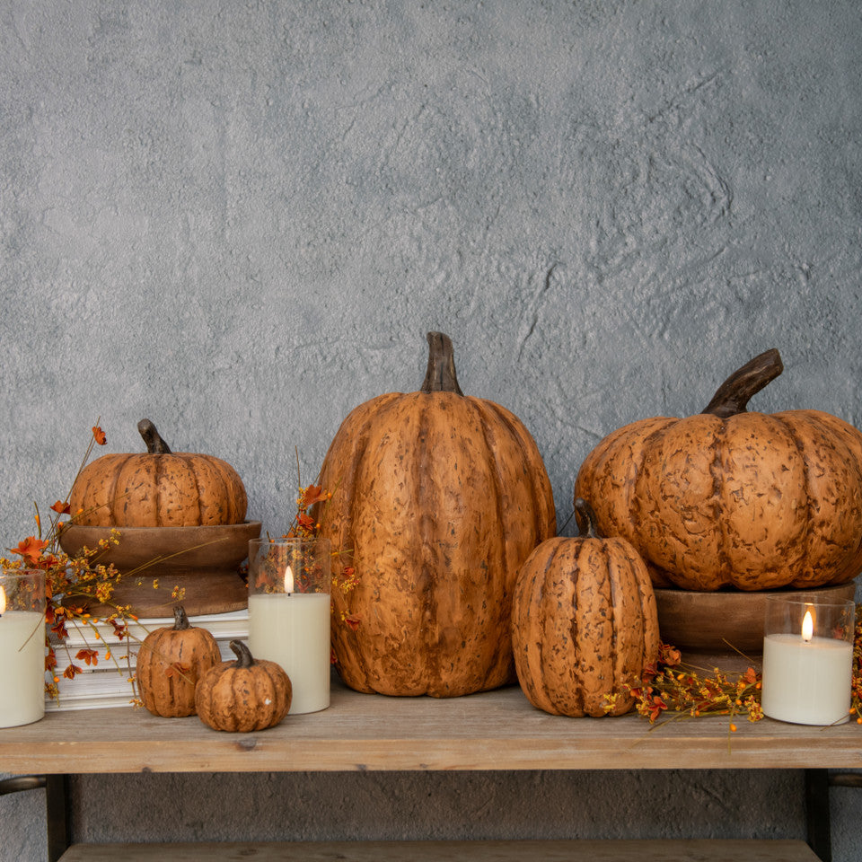 14" Terracotta Tall Pumpkin