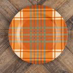 Orange & Green Plaid Charger