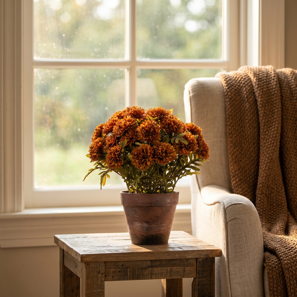 Potted Auburn Mums