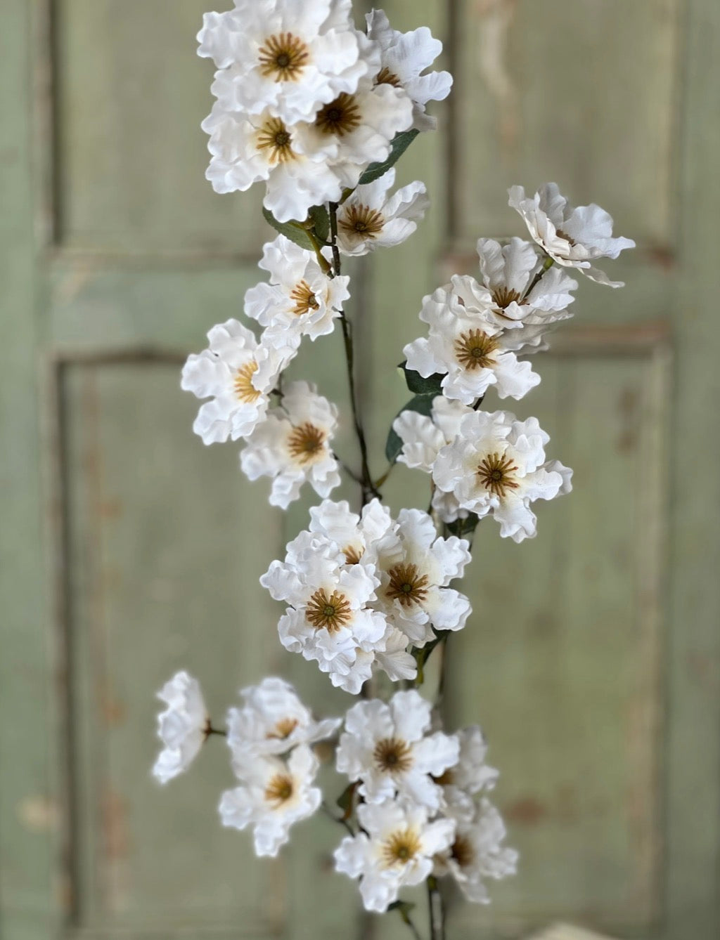 39" Frill Flower Spray - Cream
