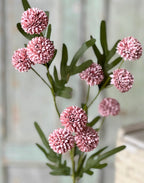 29" Flitter Poms Bush - Rose