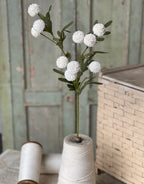 29" Flitter Poms Bush - Cream