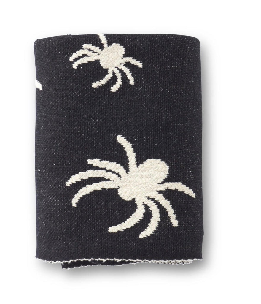 60" Blk. & Cream Spider Throw