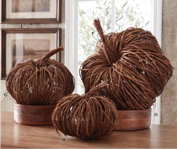 4.5" Twig Pumpkin