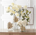 Sm Glass Vase w/ Dried Leaf
