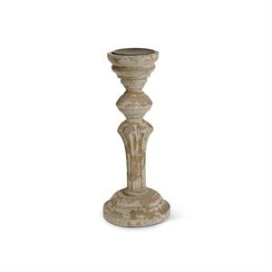 Med Distressed Wood Candleholder