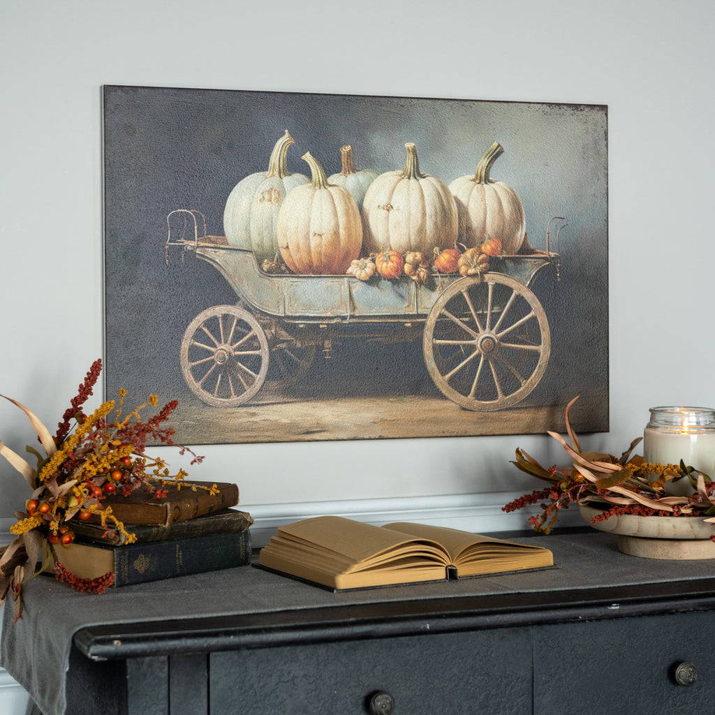 28x18" Pumpkin Wagon Print
