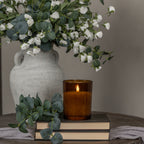 5" Amber Thick Glass Candle