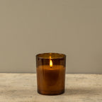5" Amber Thick Glass Candle