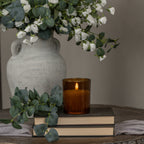 4" Amber Thick Glass Candle