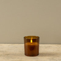 4" Amber Thick Glass Candle