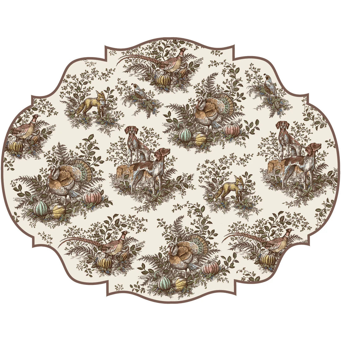 Die Cut Harvest Toile Placemat